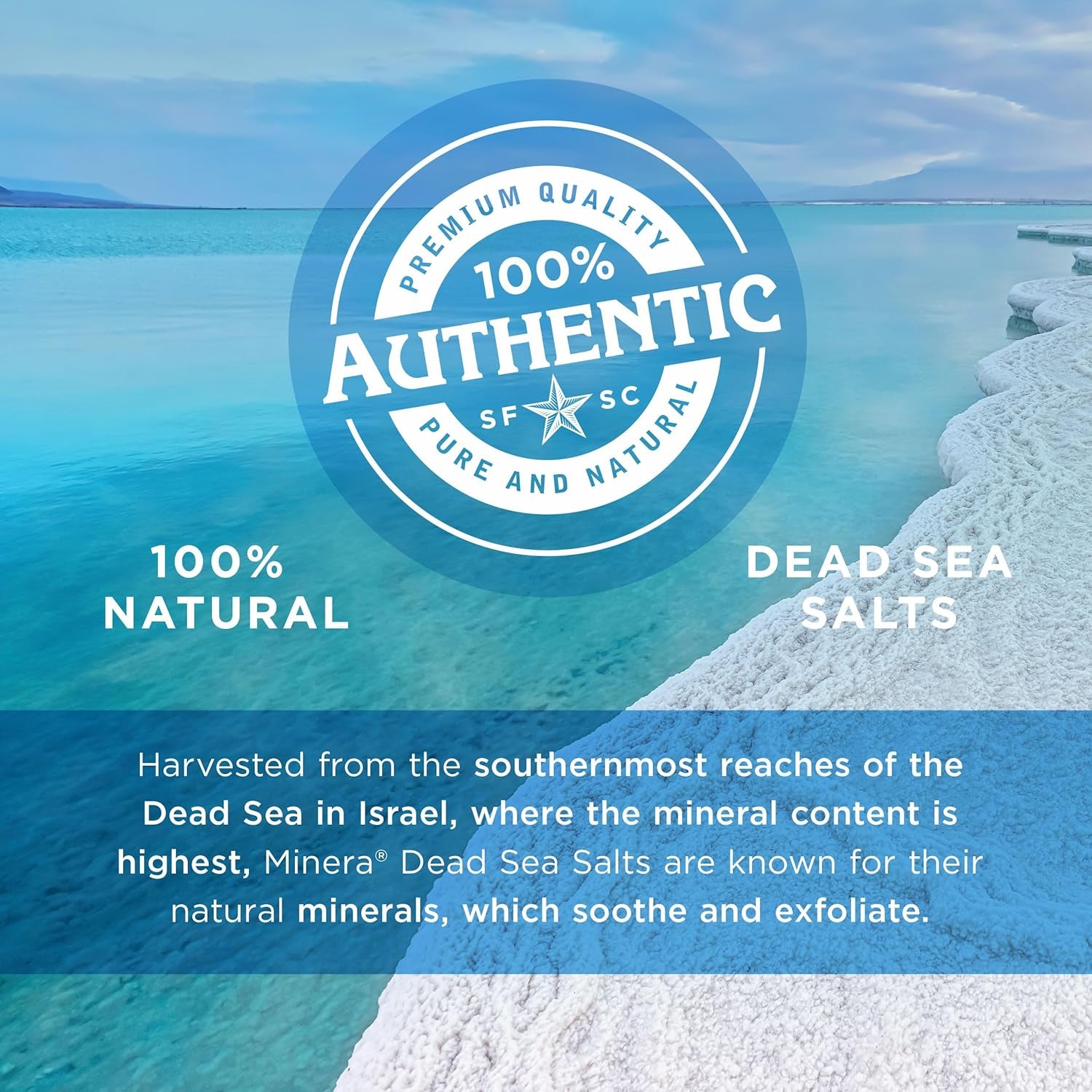 Fine Grain Dead Sea Salt for Bath & Soaking – 19 Lbs, Fast-Dissolving, 100% Pure & Natural, Unscented, Skin-Nourishing Bulk Sea Salt