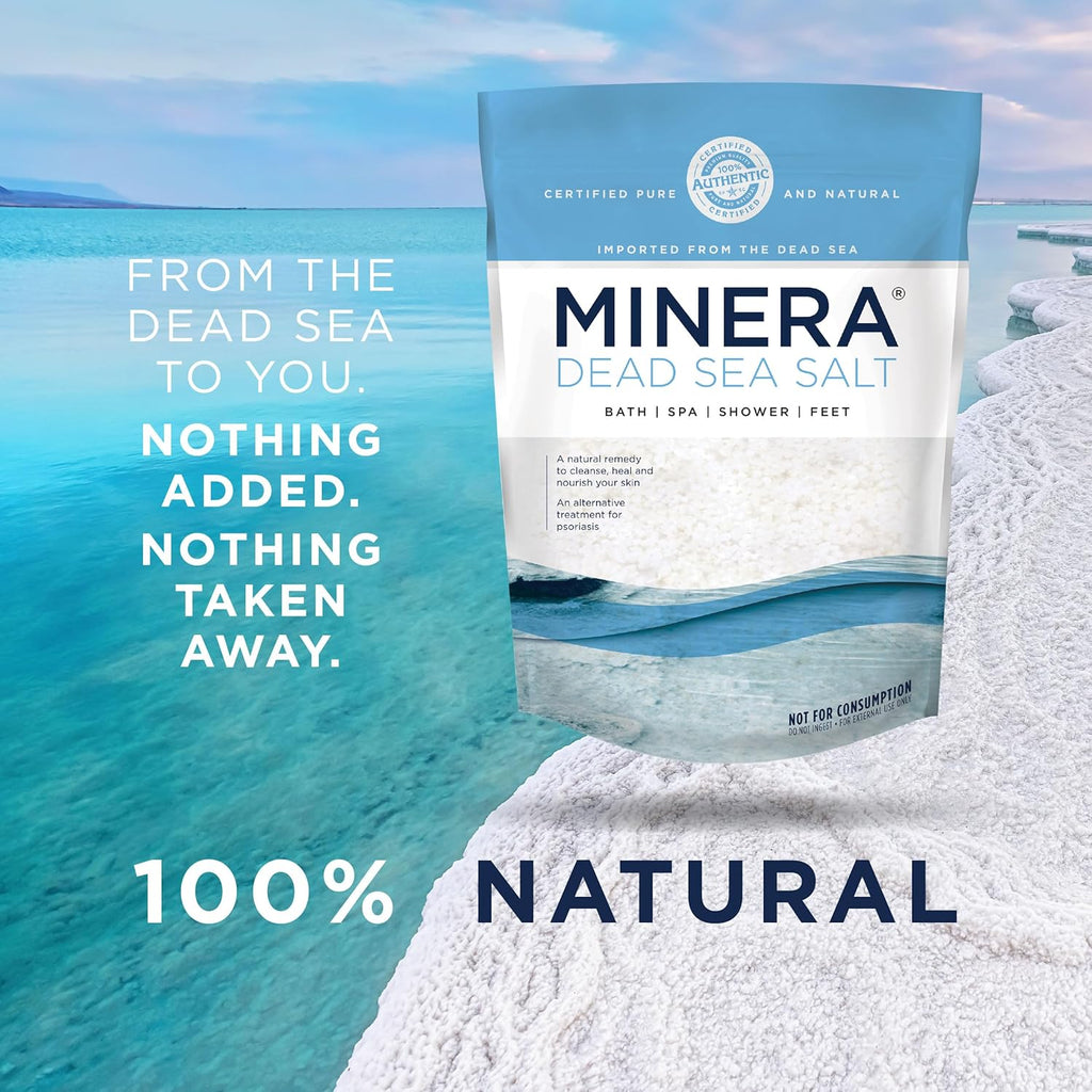 Fine Grain Dead Sea Salt for Bath & Soaking – 19 Lbs, Fast-Dissolving, 100% Pure & Natural, Unscented, Skin-Nourishing Bulk Sea Salt